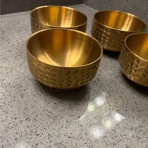 6pk Gold Textured Dipping Bowls
